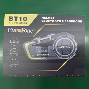 EuroFone BT10 Motorcycle Helmet Communication <strong>System</strong>, Stereo Sound <strong>2</strong>-<strong>Way</strong> Motorbike <strong>Intercom</strong> Auriculares De Intercomunicadores - Product Image 5