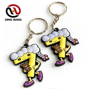 โปรโมชั่น3D นุ่ม PVC Key Chain ยอดนิยมยาง Key Tags 3D สัตว์พวงกุญแจ - Product Image 3