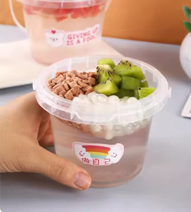 In dùng một lần 32 oz uống tươi lấy đi trái cây PP nhựa cup xô với xử lý và nắp - Product Image 6