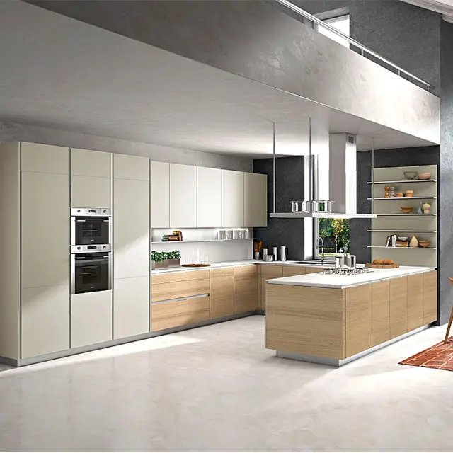 Interior de cocina moderno integrado, venta al por mayor, estándar 2020
