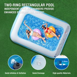 Đầy Đủ Kích Thước Xách Tay Hồ Bơi Biểu Tượng Tùy Chỉnh Mô Hình Nhà Ngoài Trời Mái Chèo Hồ Bơi Nhà Máy Trực Tiếp Cung Cấp PVC Hồ Bơi Bơm Hơi - Product Image 3