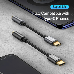 Baseus <strong>USB</strong> <strong>Type</strong> <strong>C</strong> to 3.5mm Earphone Jack 3.5 AUX Cable <strong>USB</strong> <strong>C</strong> <strong>Adapter</strong> <strong>Audio</strong> Cable for Samsung Xiaomi Mi10 HUAWEI P30 Oneplus 9 - Product Image 5