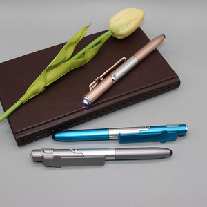 多功能4合1折叠光笔手机支架发光二极管光电容圆珠笔 - Product Image 5