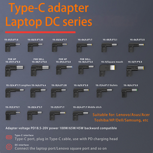USB to Dc PD 100W Laptop Power Charger Power <strong>Adapter</strong> Connector Type-<strong>C</strong> Female to DC Male Jack Plug <strong>Adapter</strong> for L.enovo/H.<strong>P</strong>/D.ell - Product Image 2