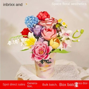 Bộ xếp hình hạt nhỏ Penrose 40 mảnh mô phỏng hoa Lily Valley, Tulip, Hoa mẫu đơn, Hoa cẩm chướng, Hoa bất tử - Product Image 5