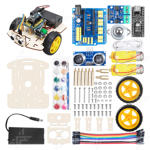 Open Source DIY 2WD Smart Roboter Starter Kit STEM Kreative Zeichnung Kunst Holz roboter Chassis Kit Roboter Starter Kit Für ArduIDE - Product Image 3