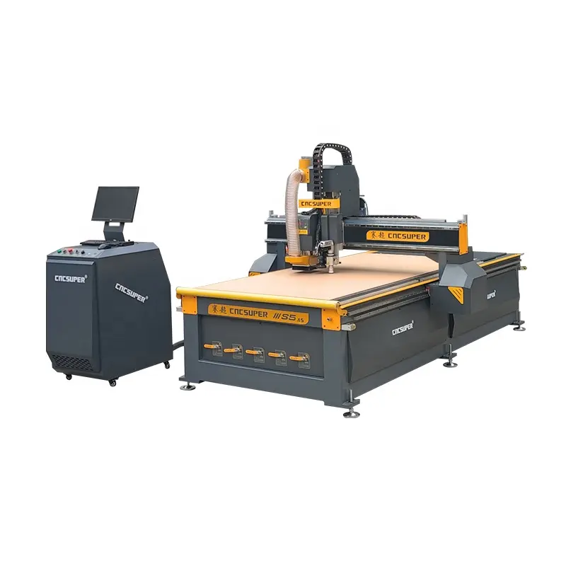 Mesin Router Cnc kayu 1325 berosilasi, pemotong tepi Ccd Atc multifungsi untuk kulit, busa, Pvc Jepang Shimpo