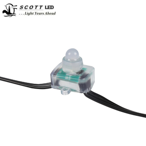 DC12V 100 count WS2811 nodo quadrato 18awg nero impermeabile Xconnect Pigtail smart RGB Pixel led string IP68 - Product Image 1