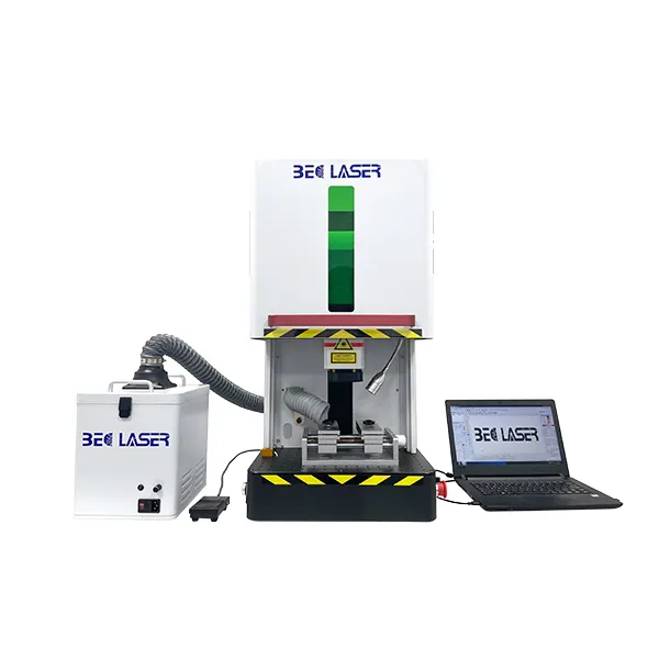 Enclosed Fiber Laser Marking&Engraving Machine 20w 30W 50W 80W 100W Laser Printer for gold silver brass aluminum