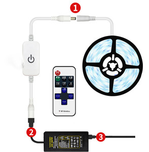 DC 5V 12V 24V6A照明アクセサリー用ミニワイヤレスRFリモートコントローラーLED調光器単色ストリップコントローラー11キー - Product Image 6