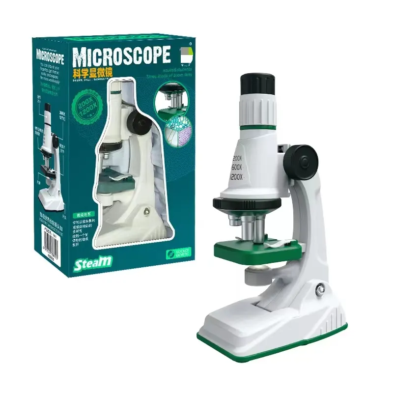 Kit de Microscope biologique Toy1200x d'expérience de Science d'électron éducatif en gros direct d'usine pour des étudiants débutants
