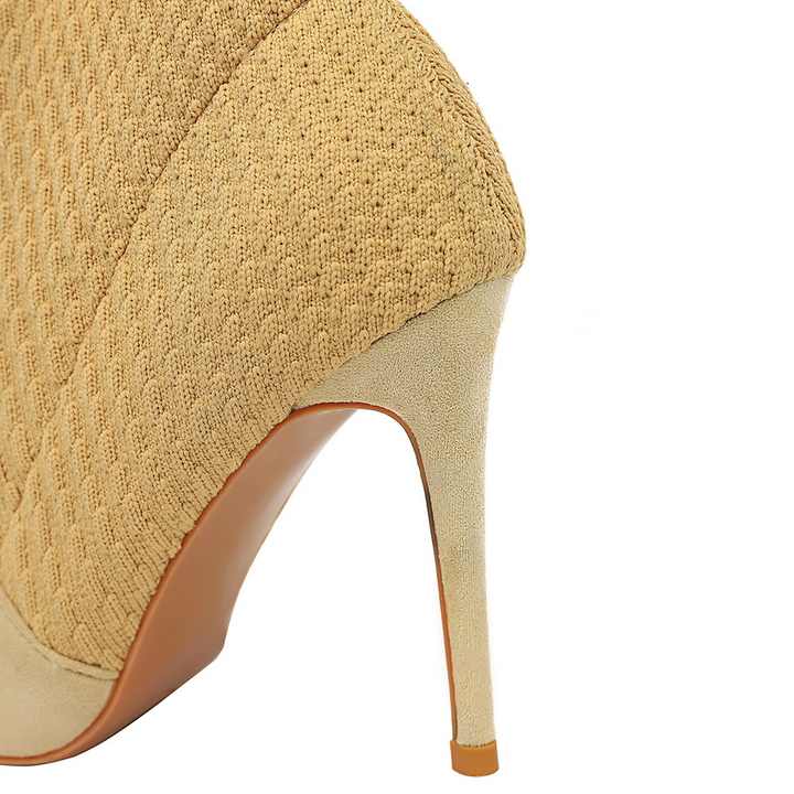 315-3 2019 Baru Fashion Wol Wanita Tumit Tinggi Menunjuk Jari Kaki Seksi Musim Dingin Gadis Sepatu Bot Pendek