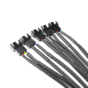 Ventola di raffreddamento CPU da 1 a 5 IDE Molex 4 Pin a 5 road PWM Fan Hub 4 Pin 3Pin Splitter Cable 30CM per alimentatore per Computer ATX - Product Image 5