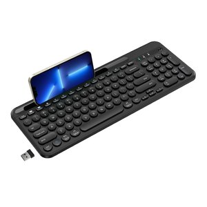 Duo <strong>Function</strong> Card Slot Retro Typewriter <strong>Keyboard</strong> BT 2.4Ghz Wireless <strong>Computer</strong> Ergonomic <strong>Keyboard</strong> for Mobile Phone PC Laptop