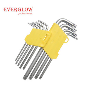 Profesyonel altıgen plus L tipi altıgen elmas anahtarı ekstra uzun kol CRV Torx metrik 9 adet ekstra uzun kol tükenmez alyan anahtarı takımı - Product Image 3