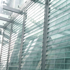 FASEC Edificios Persianas de vidrio templado Ventana Marco de aluminio y persianas de vidrio Ventana, Persianas verticales de vidrio Persianas Ventanas