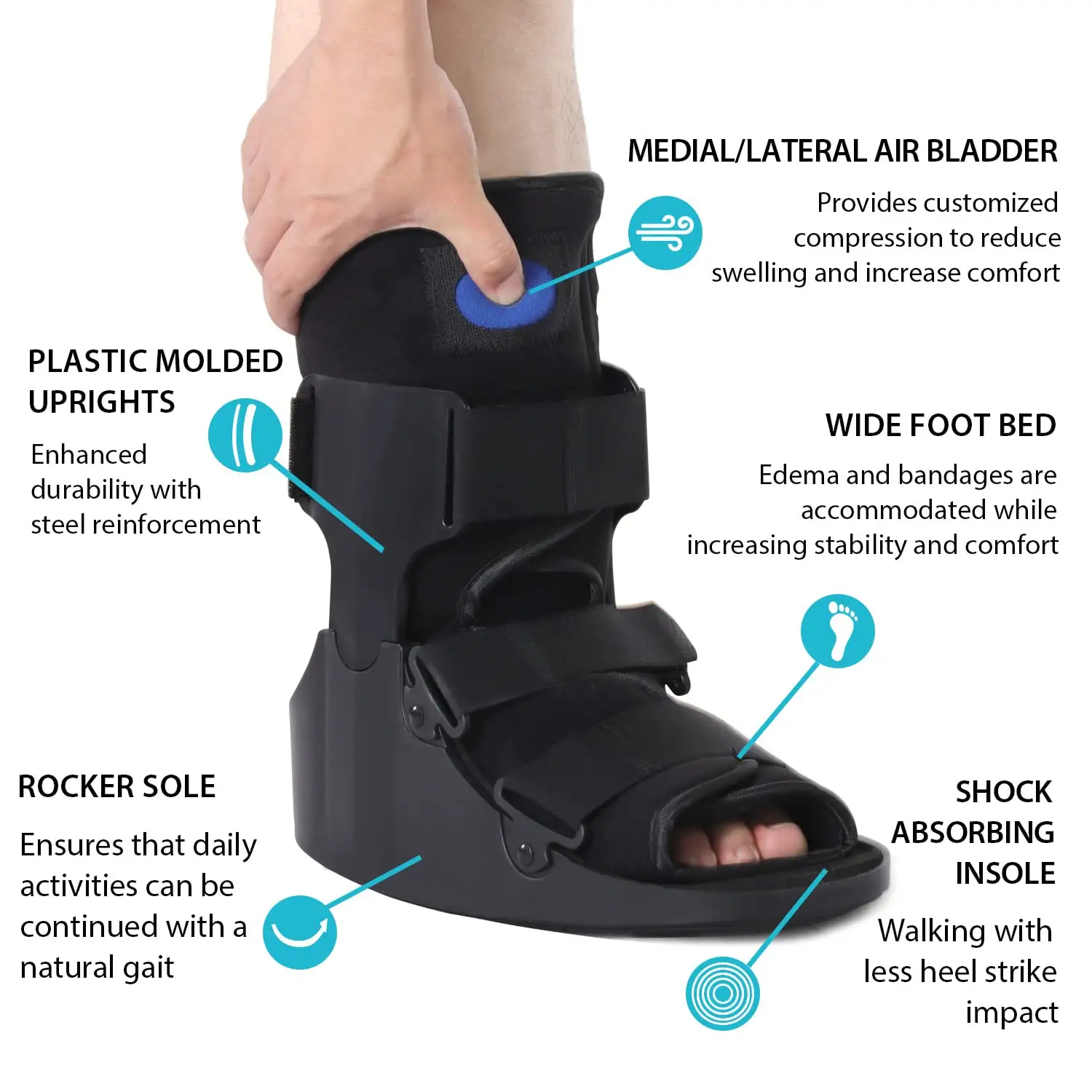 Zapatos de andador para aliviar el dolor de pies Walker Boot de alta calidad de primera calidad para rehabilitación