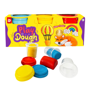 Süper yumuşak 100% doğal çocuklar modelleme 3 in 1 kil yeniden canlı çocuklar kil modelleme kiti yaşları için 3 + plastik malzeme