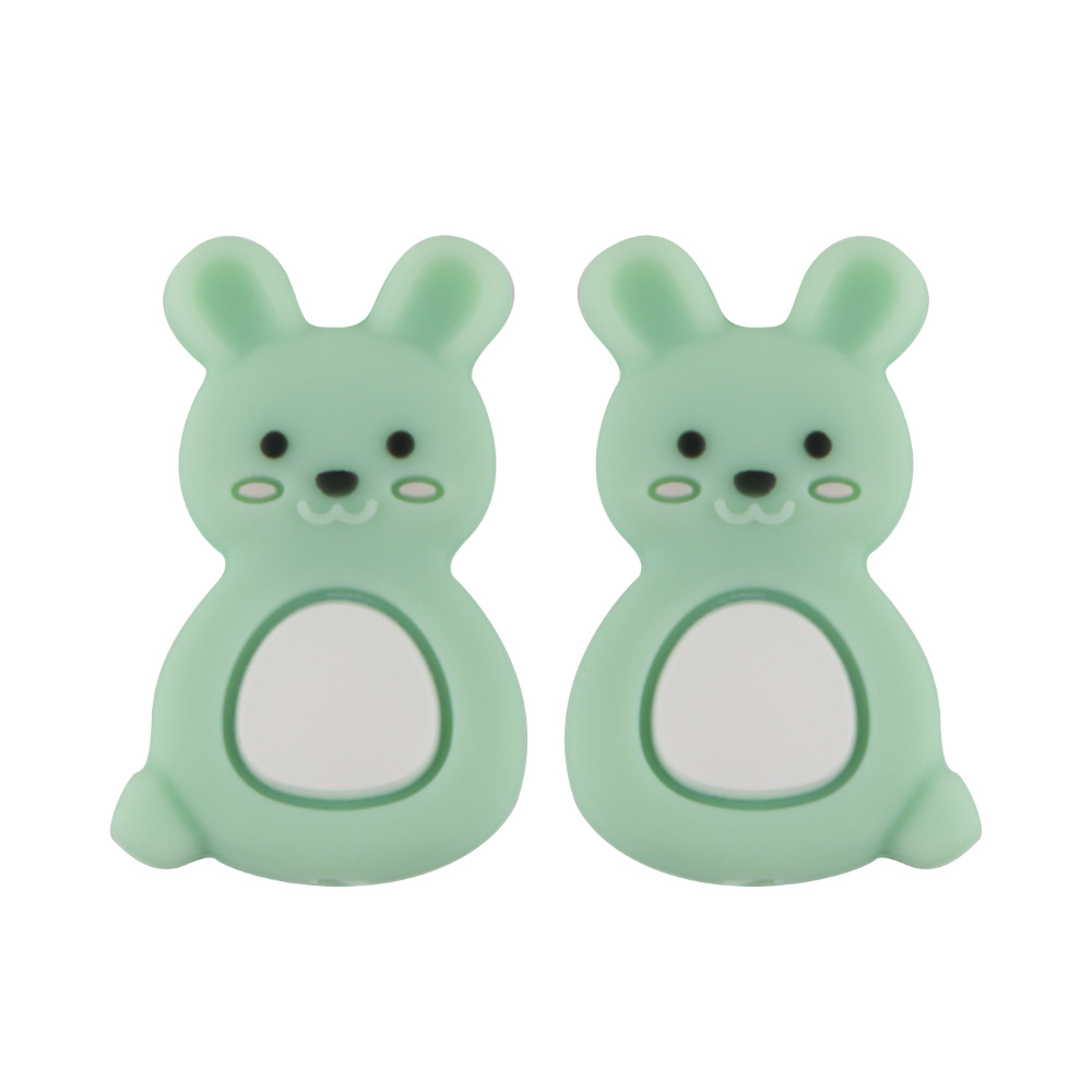 Rabbit Focal bead Mint Green SA125