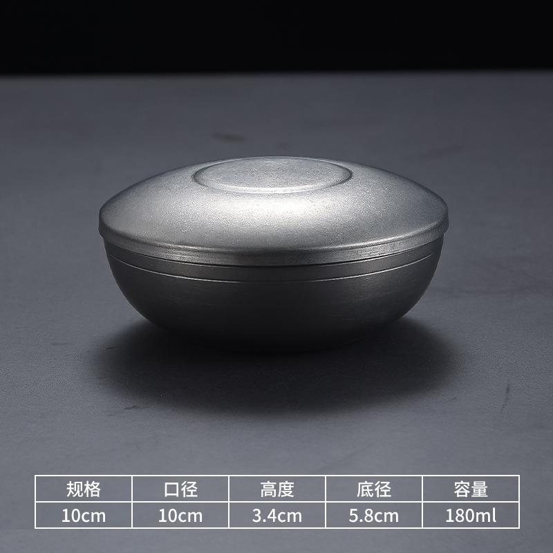 10cm single-layer kimchi bowl with lid (retro style)