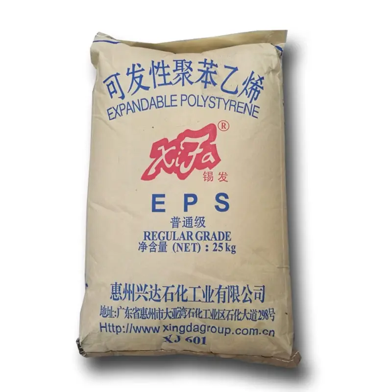 Manik-manik EPS resistensi dampak tinggi polistiren yang dapat diperluas bahan mentah Xingda Flam Retardant EPS Virgin