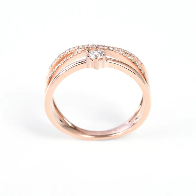 Fashionable Low Price Good Quality Gold Jewelry 18k Gold Diamond Ring