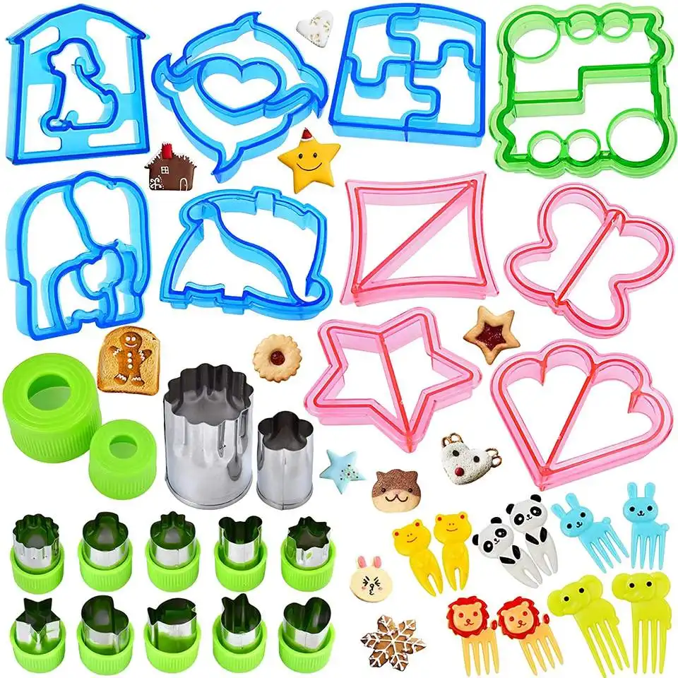 32pcs BPA Free Biscuit Cookie Cutter Sandwich Cutter Set for kids DIY Lunch