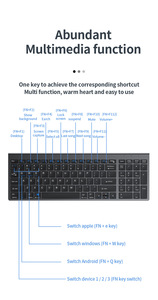 Juego de teclado y mouse Bluetooths recargables delgados Combo de teclado y mouse inalámbricos USB de 2,4G para computadora portátil - Product Image 3