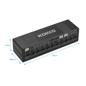 KOKKO紧凑型吉他效果电源站分配器10隔离<span class=keywords><strong>DC</strong></span>输出9V/ 12V/18v带短路