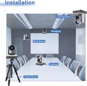 Optics 20X Optical Zoom Camera - SDI &amp; NDI Video PTZ Network IP Live Streaming for Broadcast, Conference, Churches, Events - Product Image 4