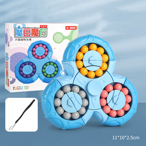 Creativo per il giocattolo di cubo magico a sei lati in plastica Fidget Spinner per bambini e adulti 'decompressione rotante fagiolo Puzzle e giroscopio - Product Image 6