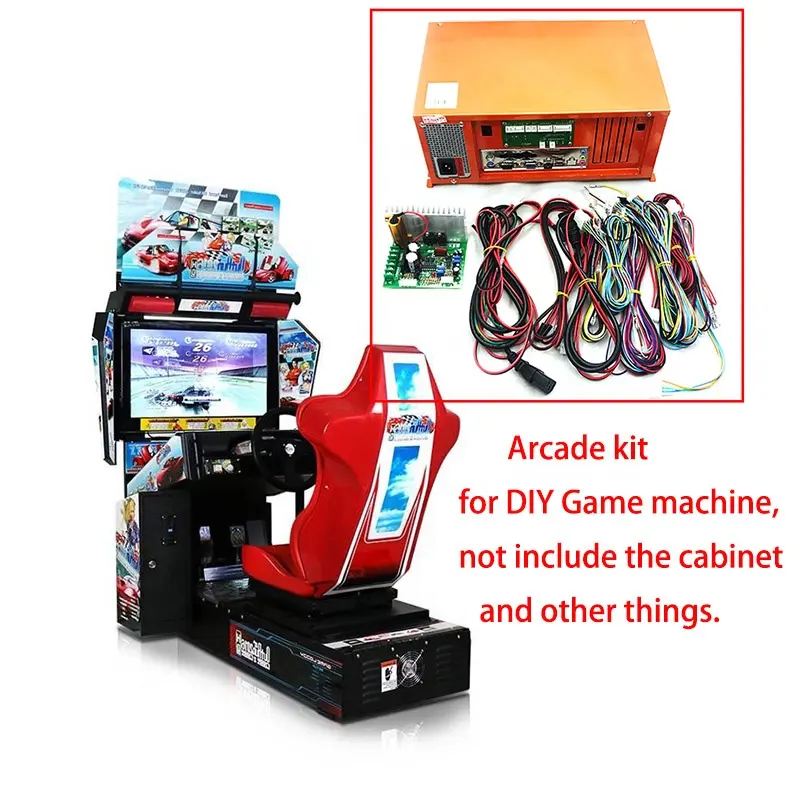 Игровой автомат simalated, гоночный автомобиль, машина для вождения, аркадный комплект