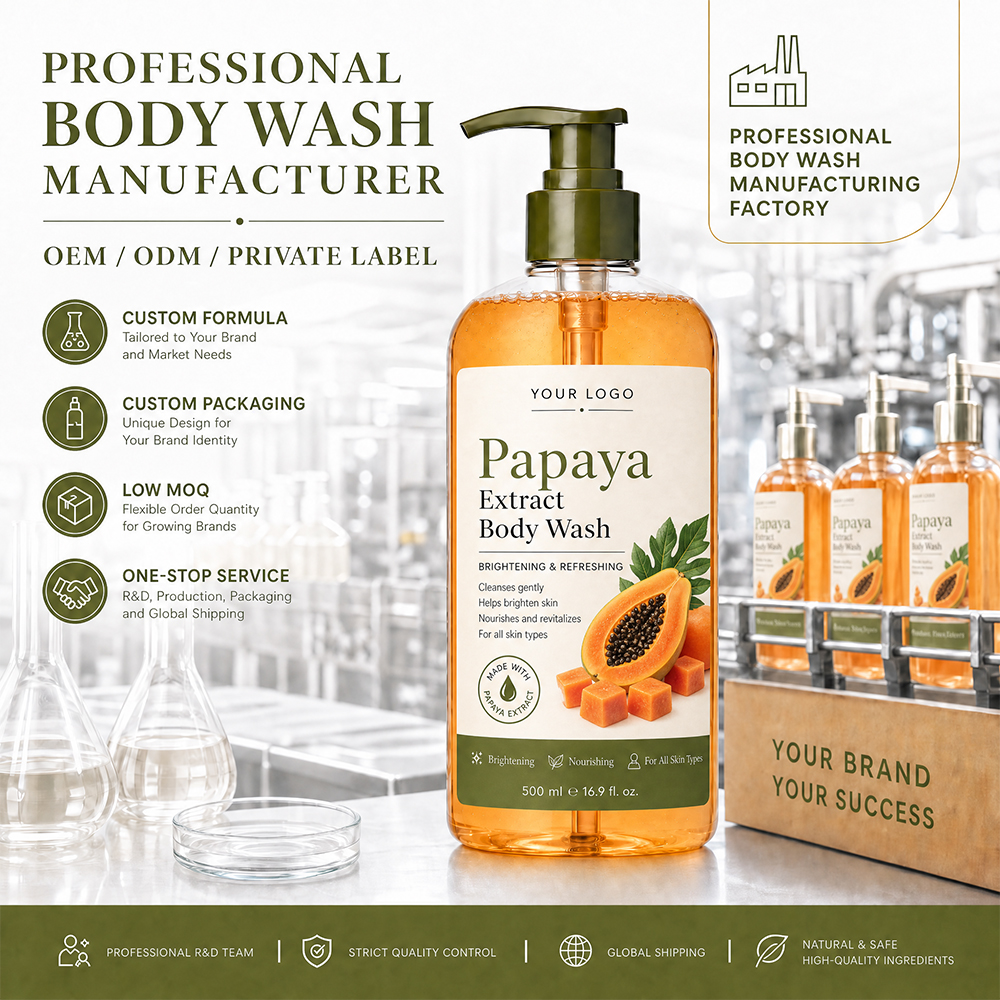Gel douche à l'extrait de papaye