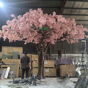 カスタマイズ可能なサイズ形状色人工桜グラスファイバープラスチック偽桜の木結婚式のレストランの装飾 - Product Image 1