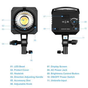 PULUZ 150W 3200K-5600K照相馆频闪软箱灯闪光灯套件，带软箱反射器三脚架摄影灯 - Product Image 3