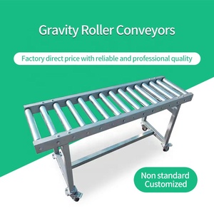 Factory Warehouse Non Power Unpowered Manual Gravity Roller Conveyor <strong>System</strong> Powered Roller Conveyor for Truck <strong>Loading</strong> <strong>Unloading</strong> - Product Image 2