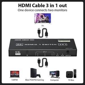 3 in <strong>1</strong> Out <strong>HDMI</strong> <strong>Switch</strong> 4K 120Hz 8K 60Hz 3 Port UHD <strong>HDMI</strong> 3x1 <strong>Switch</strong> With IR Remote Control HDCP <strong>2</strong>.<strong>2</strong> Support 3D - Product Image 6