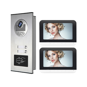 4 Wire Video <strong>Intercom</strong> <strong>System</strong> for 2 Unit Apartment Video Door Phone - Product Image 1