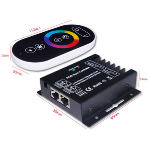 RGBLEDタッチリモートコントローラーDC12V-24V 8A/CHRFワイヤレスタッチリモートLEDストリップライト調光コントローラー - Product Image 2