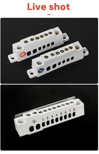 8-Way TCL nötr Terminal bloğu zemin Terminal bloğu pirinç terminali Bar PC konut hizalama delikleri - Product Image 4