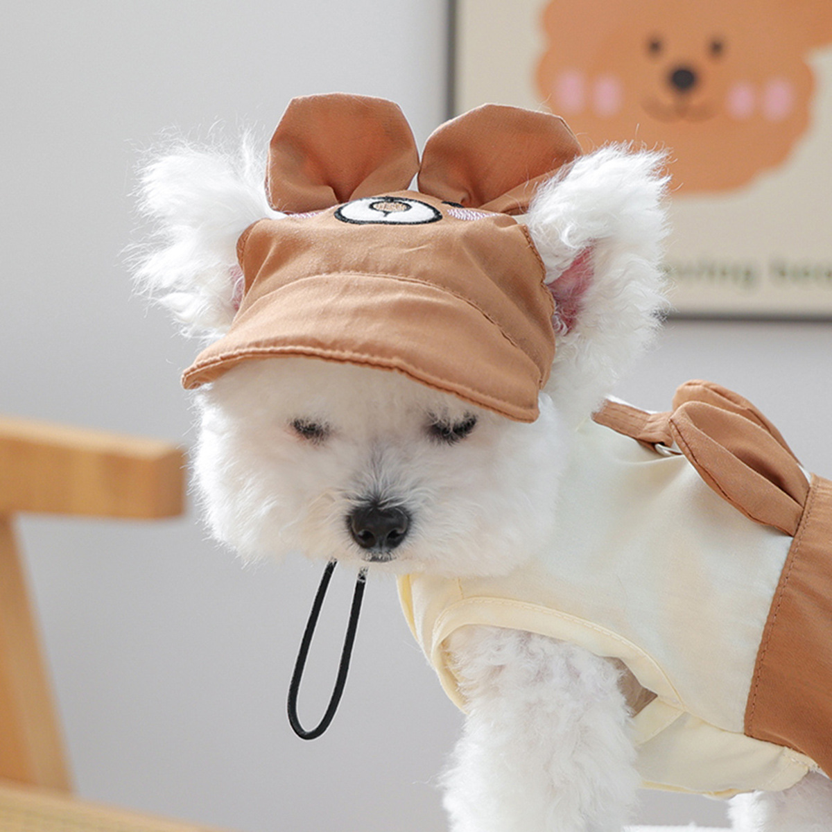 Chapeau de soleil de dessin animé-petit ours brun