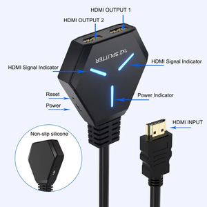 4K Ultra HD Video High Definition Multimedia <strong>Splitter</strong> 1x2, High Definition Multimedia <strong>Splitter</strong> with <strong>1</strong> <strong>Input</strong> and <strong>2</strong> <strong>Outputs</strong> - Product Image 6
