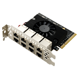 Tarjeta de red con cable de 8 puertos LAN NIC Rtl8111H Chip PCI Express a 1000 Mbps Gigabit Ethernet Pciex8 1G Componentes internos de la computadora - Product Image 1