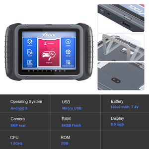 Il più recente strumento diagnostico completo XTOOL D 8 BT Test attivo con 31 + funzioni di servizio supporto per codifica ECU può aggiornamento gratuito FD - Product Image 3