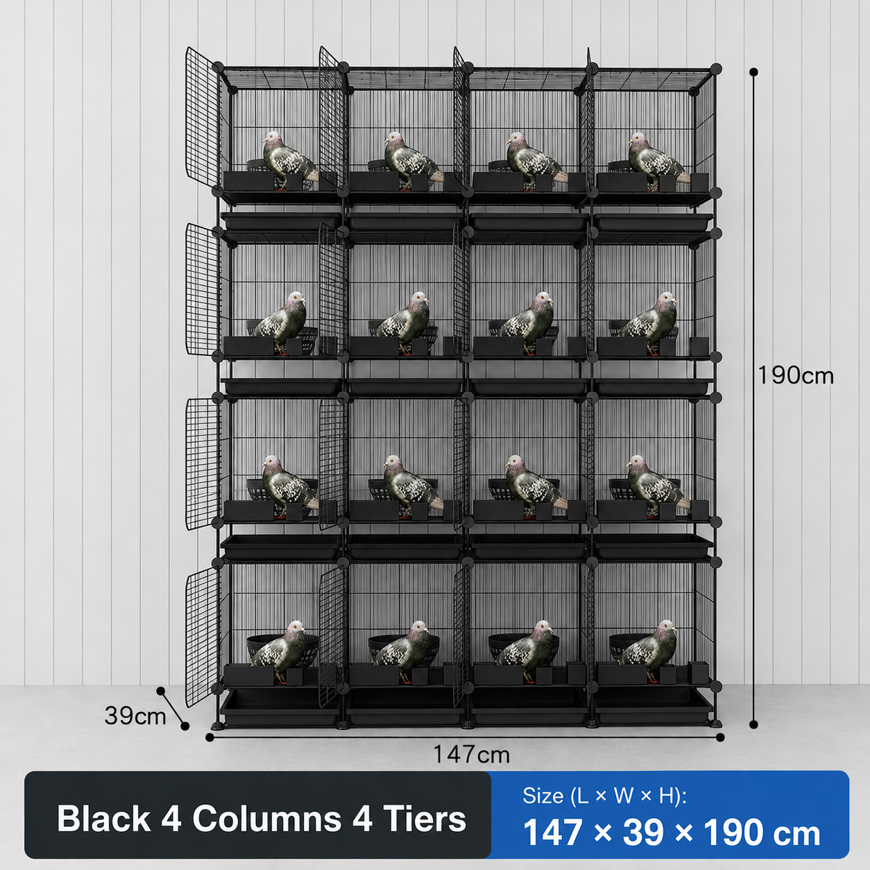 16 grilles 147*39*190CM