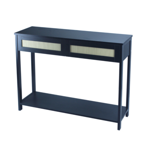 Koridor giriş tablosu konsol masa oturma odası depolama için Oxford Rattan 2 çekmeceli sıska kanepe masa - Product Image 1
