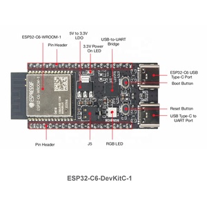 ESP32-C6-DevKitC-1-N8 Entwicklungs board an Bord ESP32-C6-WROOM-1U WiFi BLE Modul für Smart Home Industrial Automation Control - Product Image 3