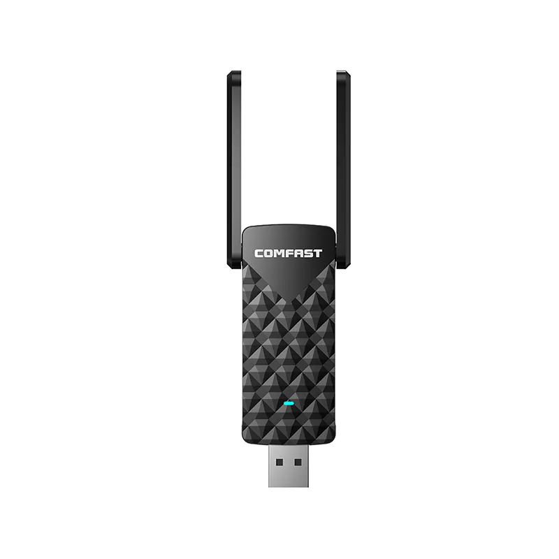 Comfast Factory Wifi5 1200Mbps Adaptador WiFi USB 2,4 GHz y 5,8 GHz Incorporado 2 Antenas externas Dongle inalámbrico