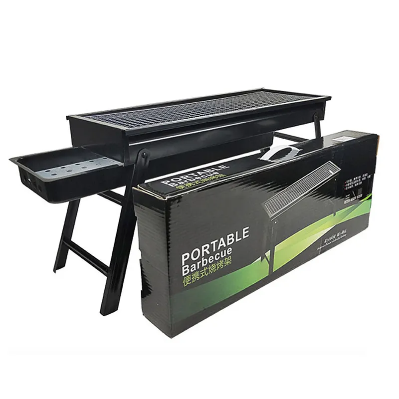 Vente en gros, gril à charbon pliable de voyage en plein air, Barbecue Portable pour jardin de Camping