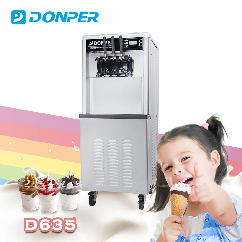 Donper mantem a máquina de sorvete em aço inoxidável fresca/máquina de iogurte congelada d635 para venda